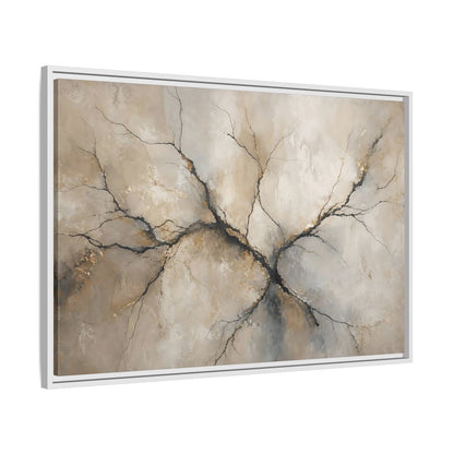 Side Mockup 9. Nature Tree Branches Neutral Gold shown as stretched canvas wall art