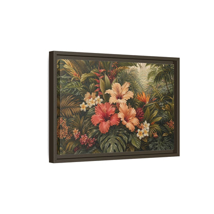 Side Mockup 5. Nature Tropical Flowers Tropical Botanical shown as stretched canvas wall art