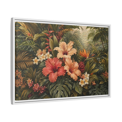 Side Mockup 10. Nature Tropical Flowers Tropical Botanical shown as stretched canvas wall art