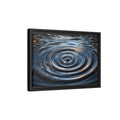 Side Mockup 6. Nature Water Drop Blue And Gold shown as stretched canvas wall art