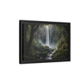 Side Mockup 6. Nature Waterfall Green And Brown shown as stretched canvas wall art