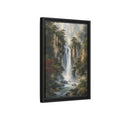 Side Mockup 6. Nature Waterfall Misty Mountain Waterfall shown as stretched canvas wall art