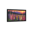 Side Mockup 8. Nature Wildflowers Vibrant Mountain Floral shown as stretched canvas wall art