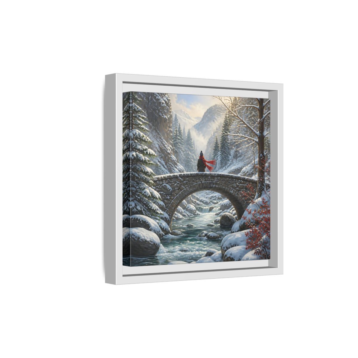 Side Mockup 19. Nature Winter Landscape Winter Landscape shown as stretched canvas wall art
