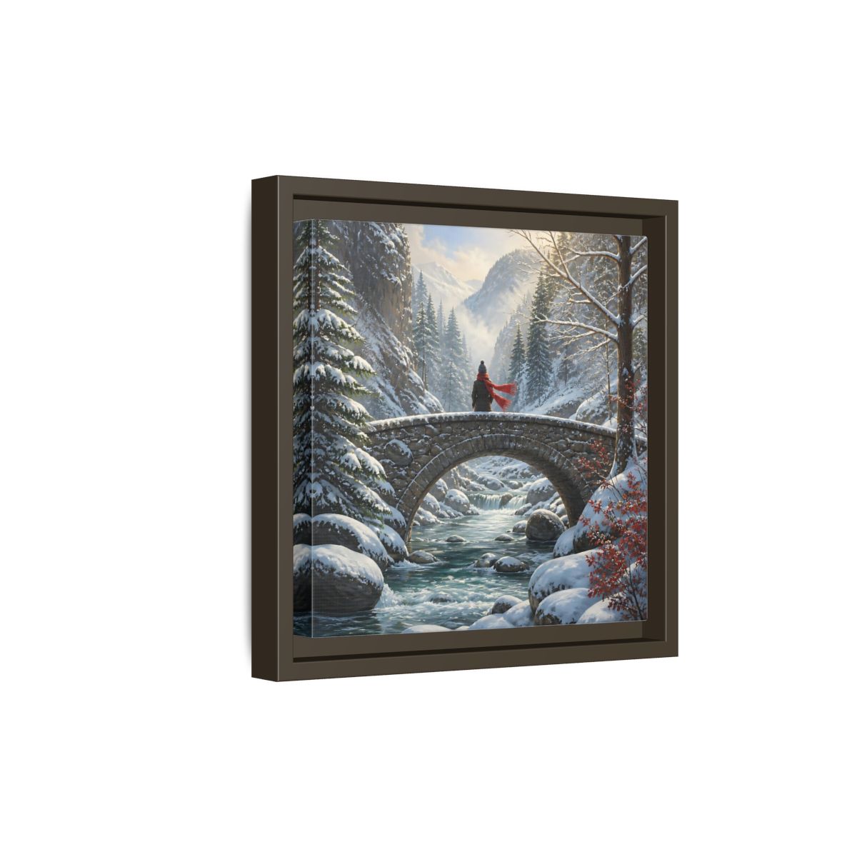 Side Mockup 20. Nature Winter Landscape Winter Landscape shown as stretched canvas wall art