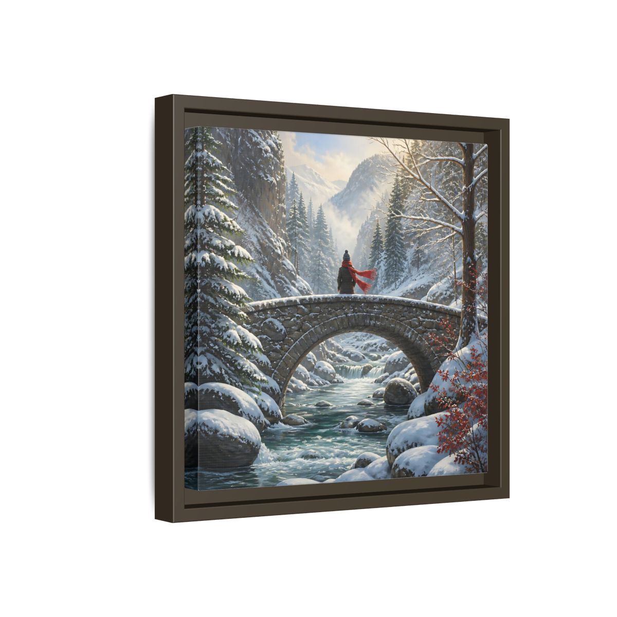 Side Mockup 17. Nature Winter Landscape Winter Landscape shown as stretched canvas wall art