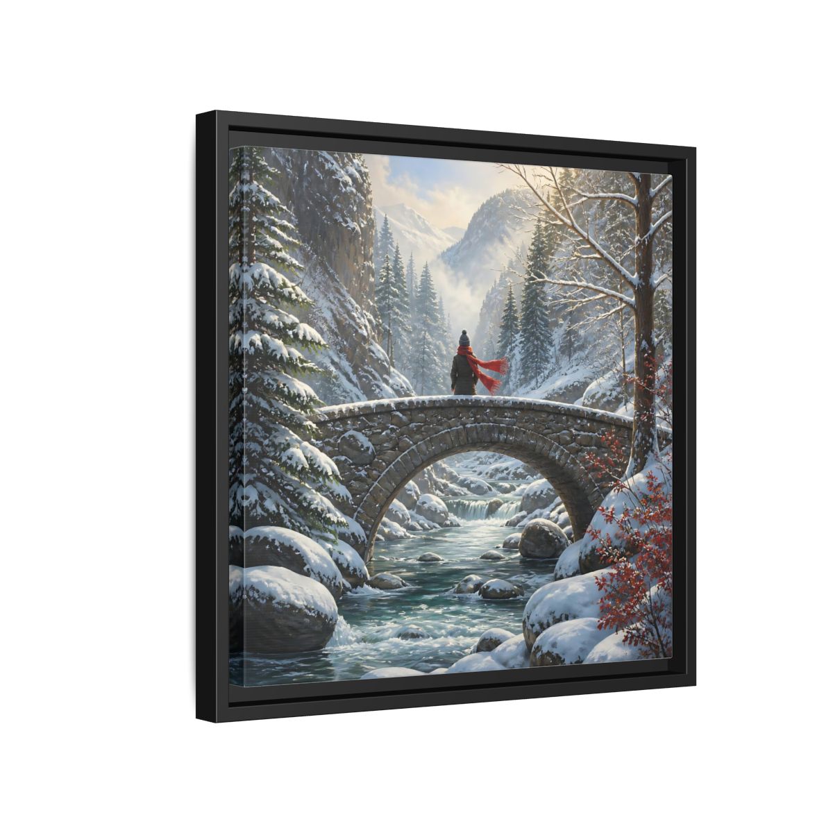 Side Mockup 15. Nature Winter Landscape Winter Landscape shown as stretched canvas wall art