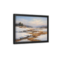 Side Mockup 6. Nature Winter Landscape Winter Landscape shown as stretched canvas wall art