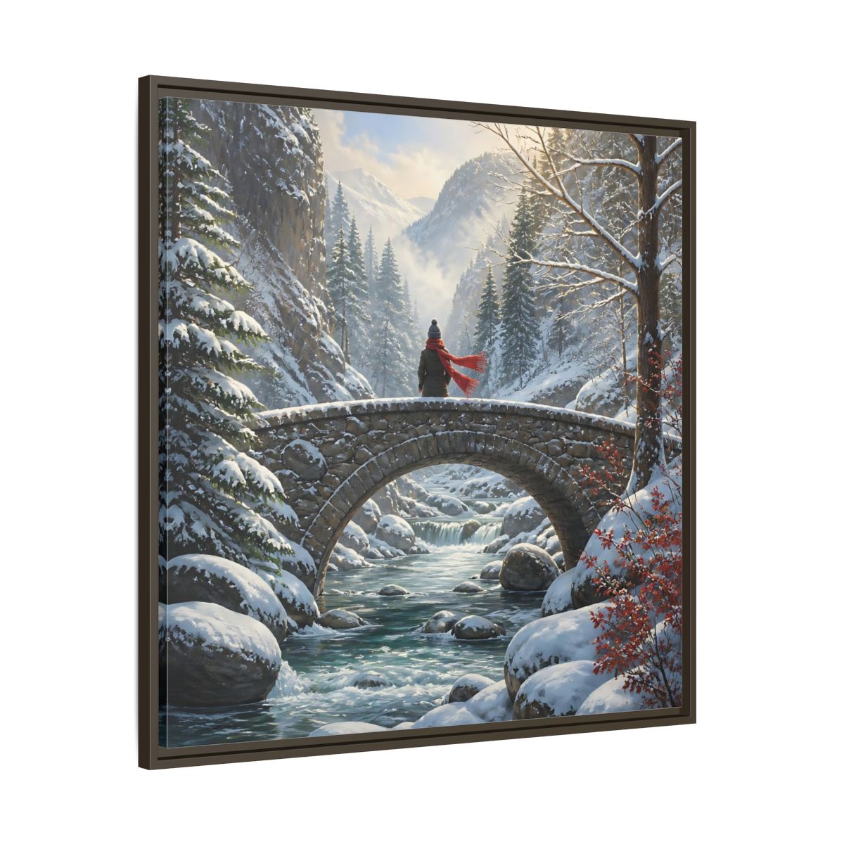 Main Mockup. Nature Winter Landscape Winter Landscape shown as stretched canvas wall art