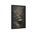 Side Mockup 6. Nature Zen Garden Brown Grey Aesthetic shown as stretched canvas wall art
