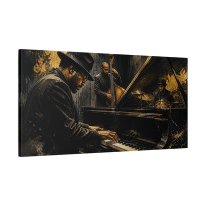 Main Mockup. Nocturne Jazz Trio shown as canvas print