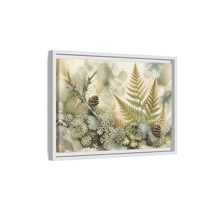 Side Mockup 4. Nordic Fern Study shown as framed canvas print
