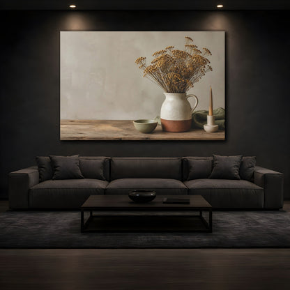 Mockup 3. Nordic Jug With Dried Flowers shown as canvas print