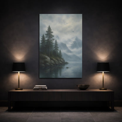 Mockup 3. Nordic Pine Island shown as canvas print