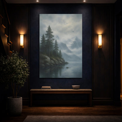 Mockup 4. Nordic Pine Island shown as canvas print