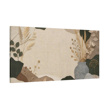 Main Mockup. Nordic Stone Vase shown as canvas print