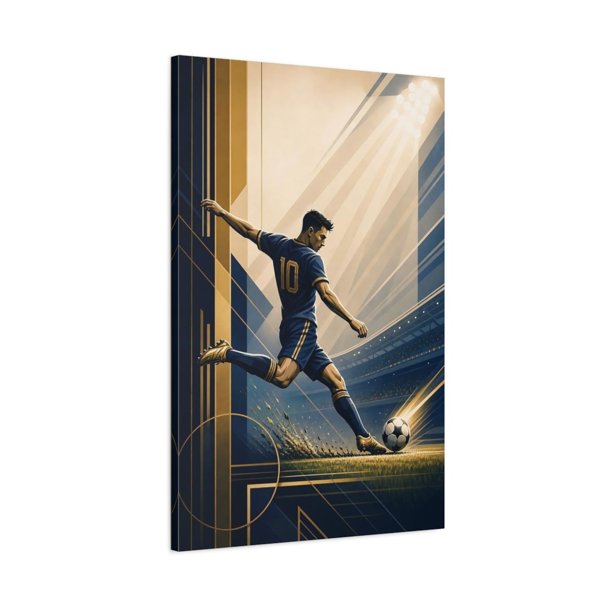 Main Mockup. Number 10 Power Kick shown as canvas print