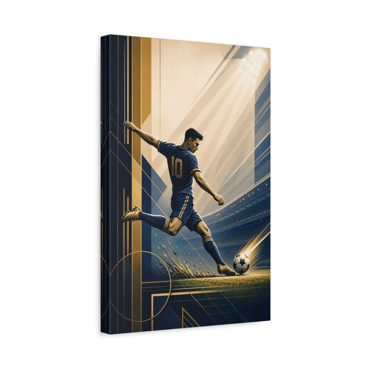 Side Mockup 4. Number 10 Power Kick shown as canvas print