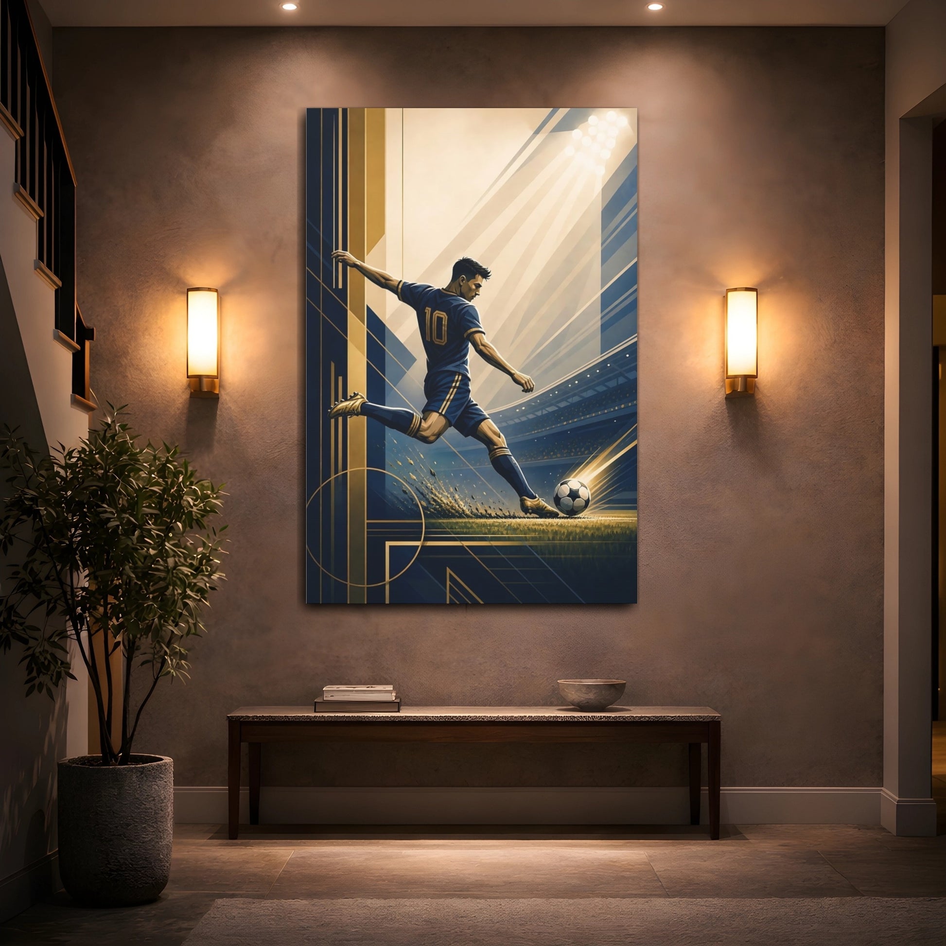 Mockup 2. Number 10 Power Kick shown as canvas print