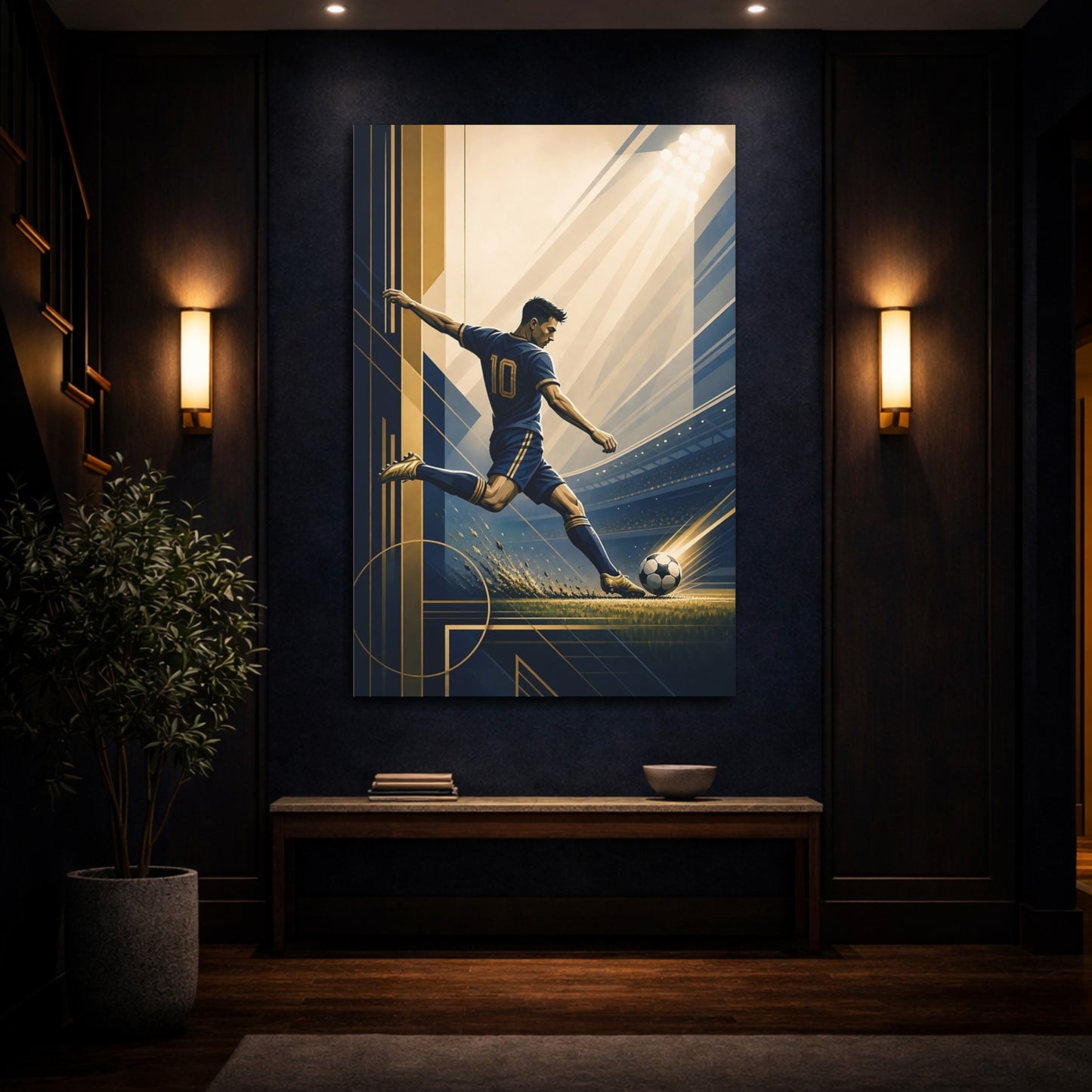 Mockup 4. Number 10 Power Kick shown as canvas print