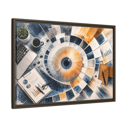 Side Mockup 11. Office Color Wheel shown as framed canvas print