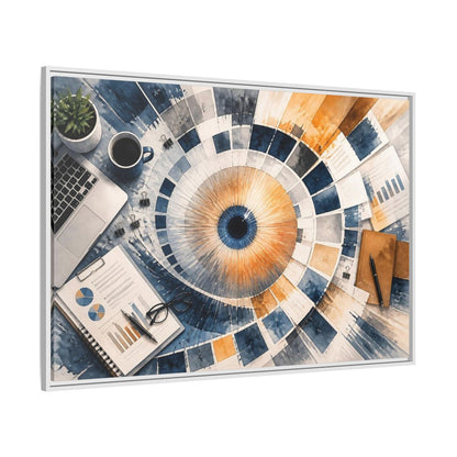 Side Mockup 7. Office Color Wheel shown as framed canvas print