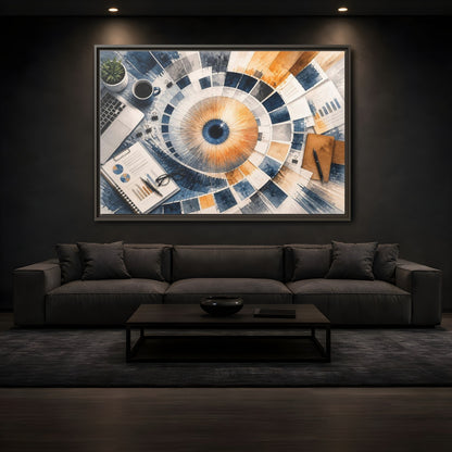 Mockup 3. Office Color Wheel shown as framed canvas print
