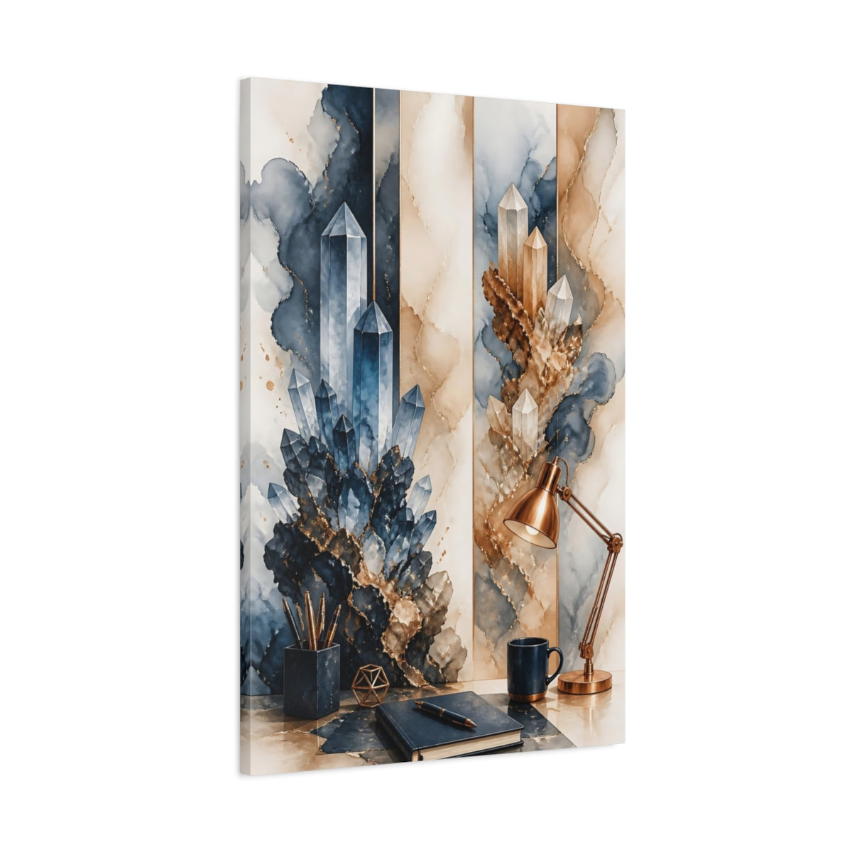 Main Mockup. Office Crystal Cluster shown as canvas print