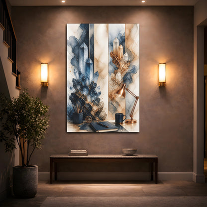 Mockup 2. Office Crystal Cluster shown as canvas print