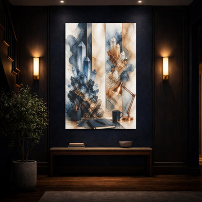 Mockup 4. Office Crystal Cluster shown as canvas print