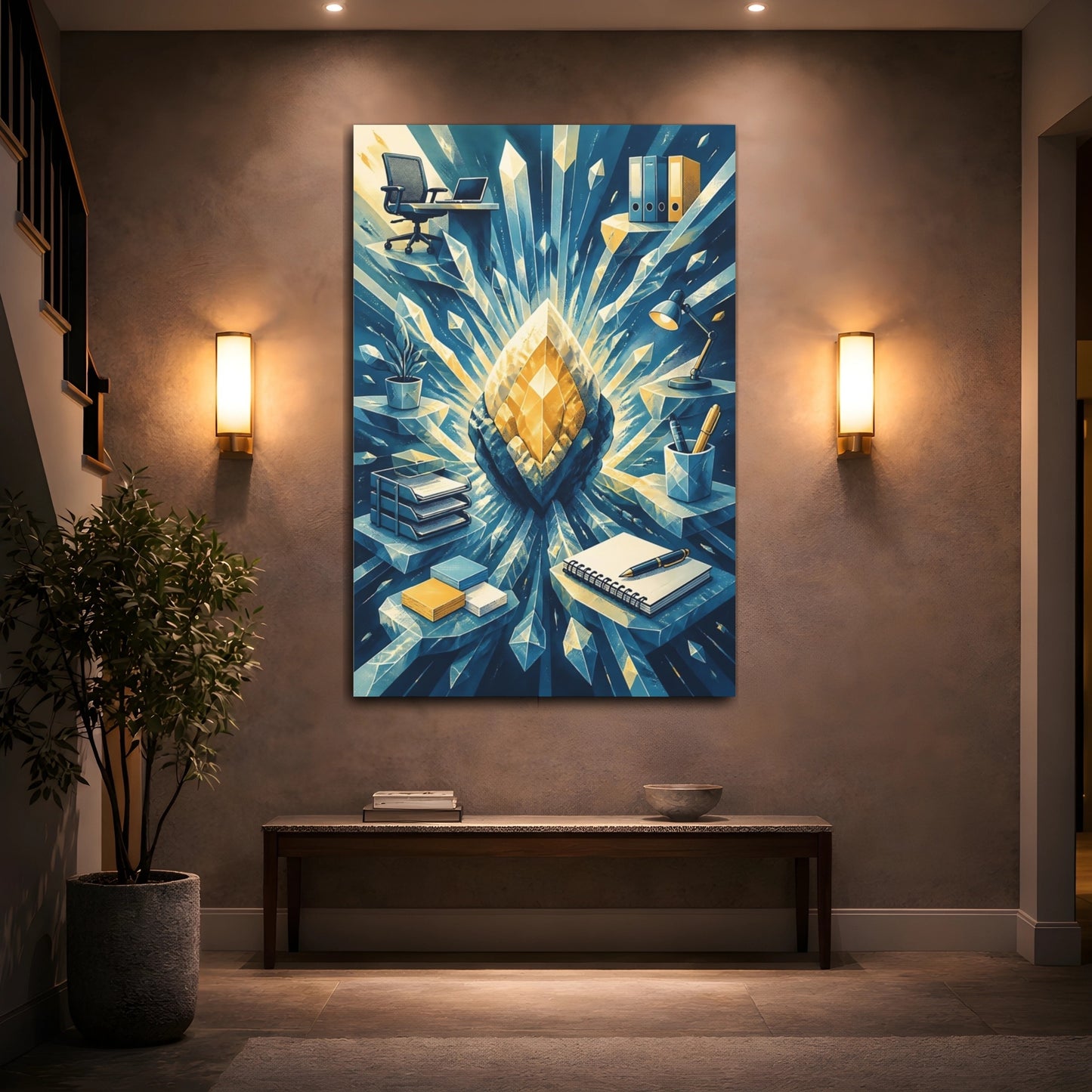 Mockup 2. Office Crystal Core shown as canvas print