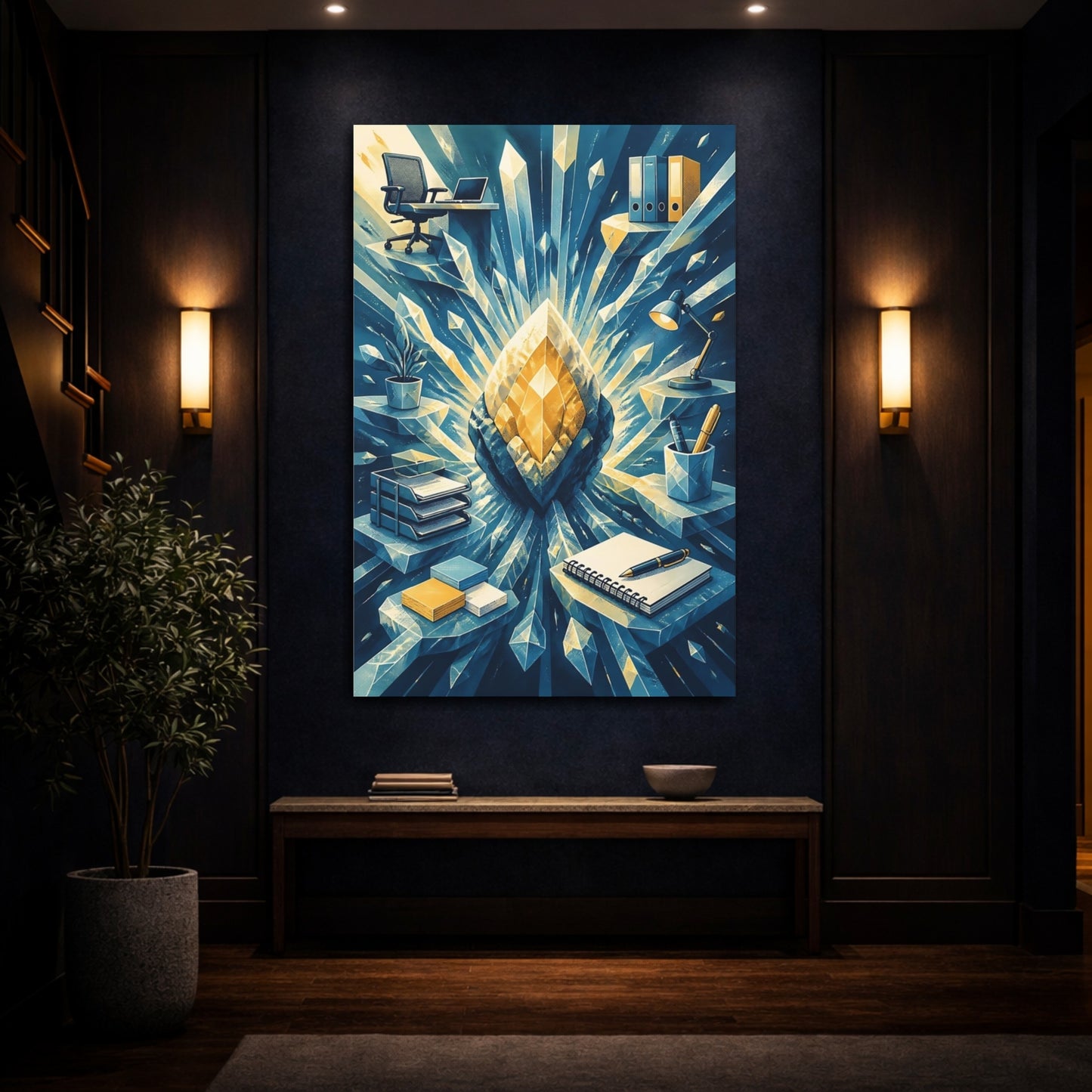 Mockup 4. Office Crystal Core shown as canvas print
