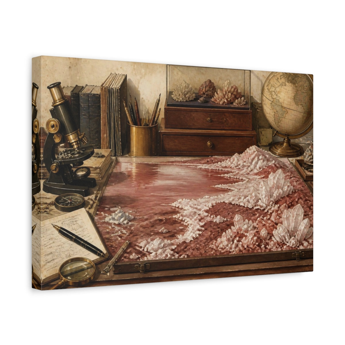 Side Mockup 4. Office Crystal Study shown as canvas print