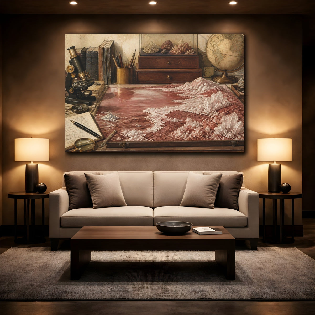 Mockup 2. Office Crystal Study shown as canvas print