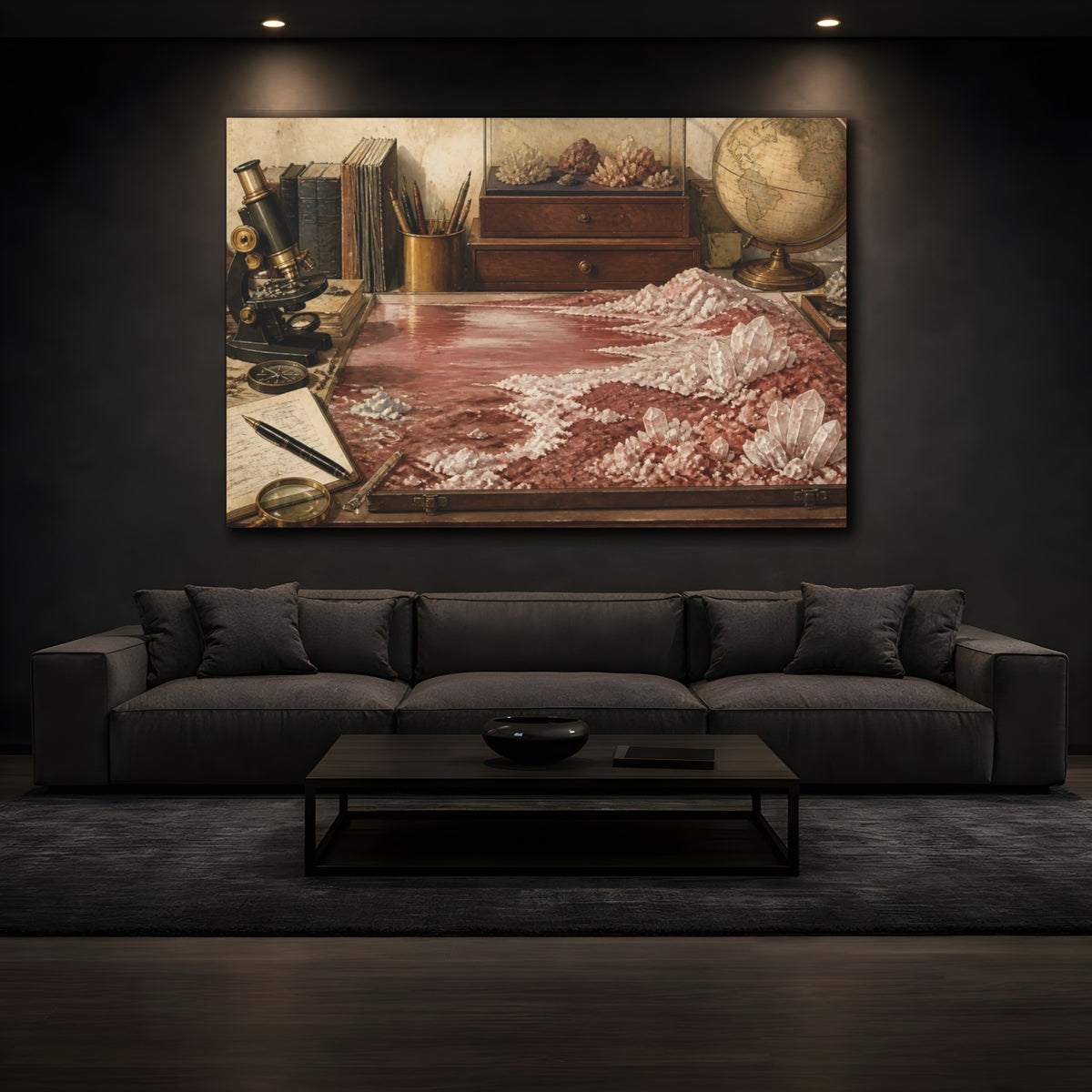 Mockup 3. Office Crystal Study shown as canvas print