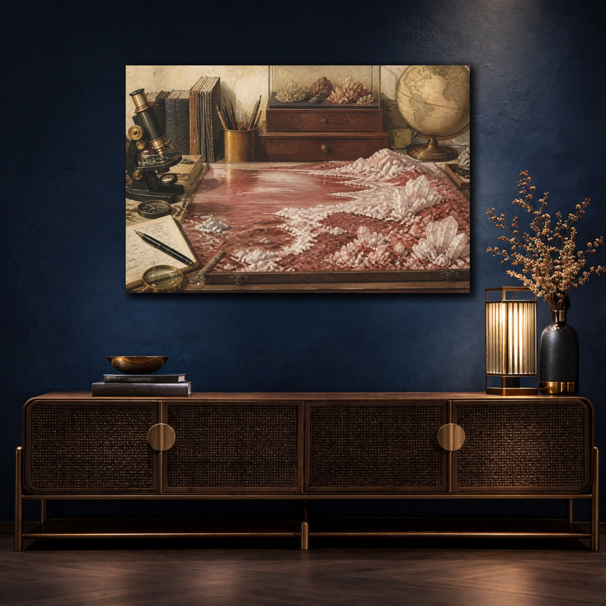 Mockup 4. Office Crystal Study shown as canvas print