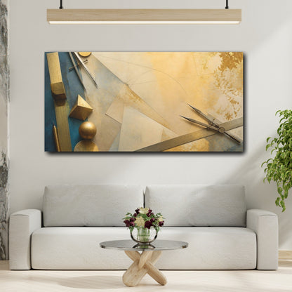 Mockup 2. Office Drafting Tools shown as canvas print