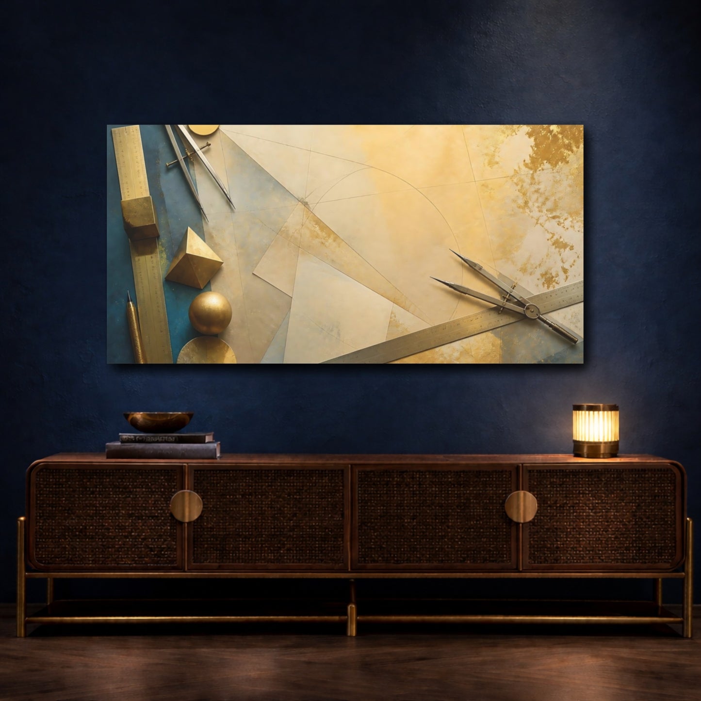 Mockup 4. Office Drafting Tools shown as canvas print