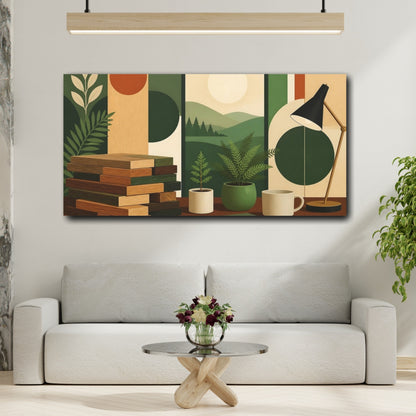 Mockup 2. Office Timber Stack shown as canvas print