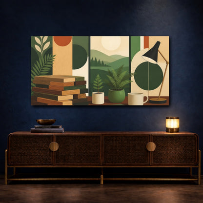 Mockup 4. Office Timber Stack shown as canvas print