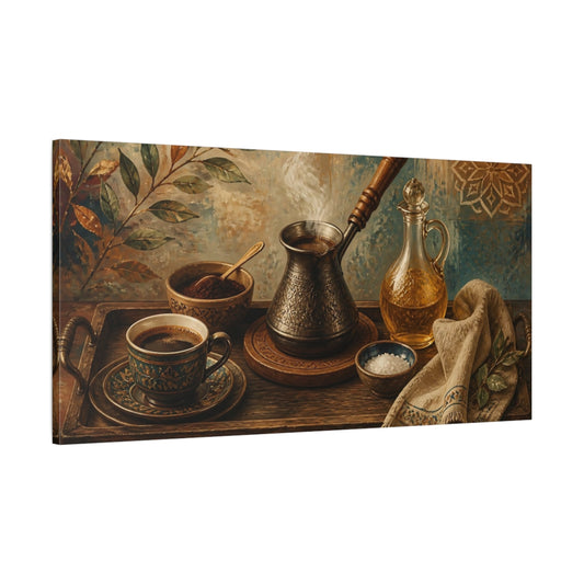 Main Mockup. Ornate Coffee Tray shown as canvas print