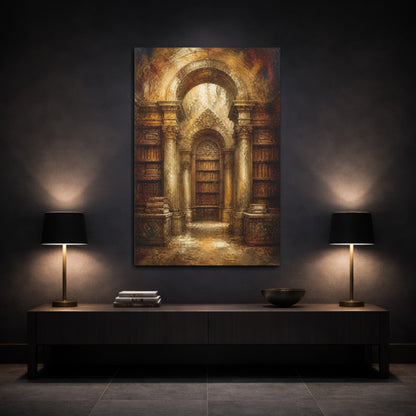 Mockup 3. Ornate Library Archway shown as canvas print