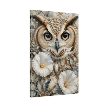 Main Mockup. Owl Animal Watercolor shown as canvas print