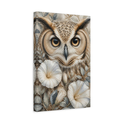 Side Mockup 4. Owl Animal Watercolor shown as canvas print