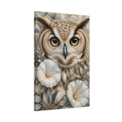 Side Mockup 2. Owl Animal Watercolor shown as canvas print