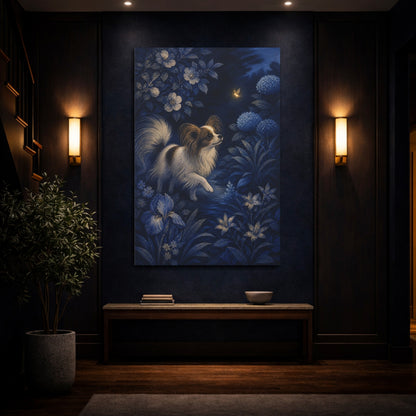 Mockup 4. Papillon Pet And Firefly shown as canvas print