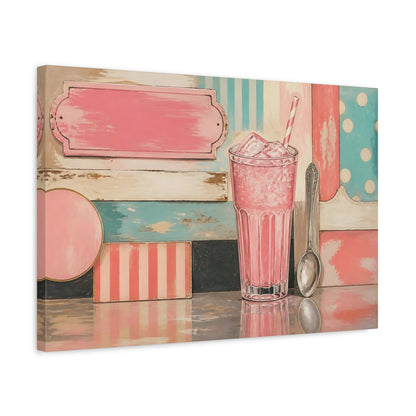 Side Mockup 3. Pastel Soda Still Life shown as canvas print