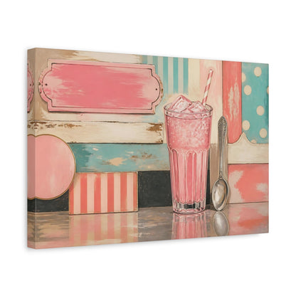 Side Mockup 4. Pastel Soda Still Life shown as canvas print