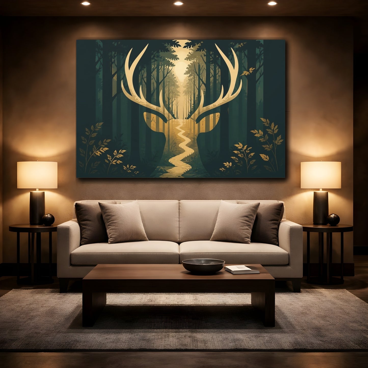 Mockup 2. Path Of The Stag shown as canvas print