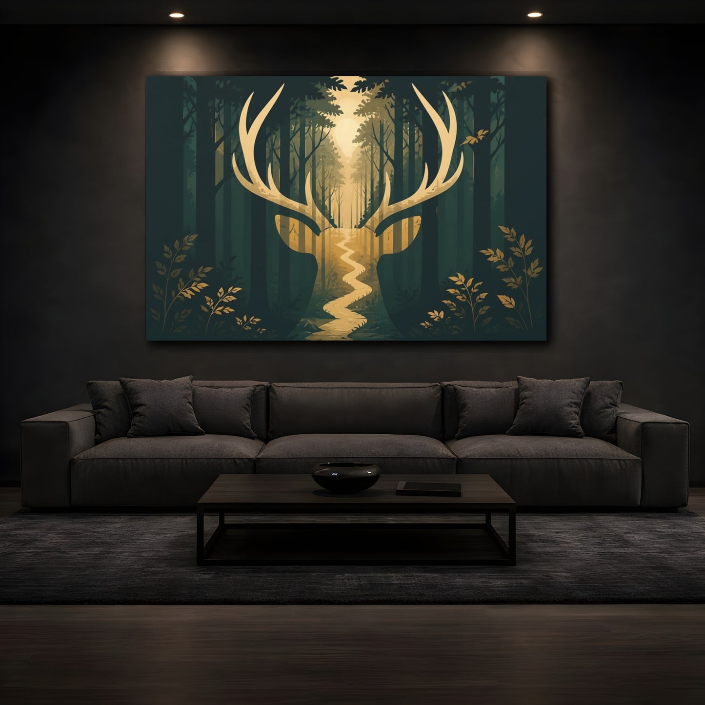 Mockup 3. Path Of The Stag shown as canvas print